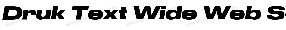 Druk Text Wide Web S字体转换